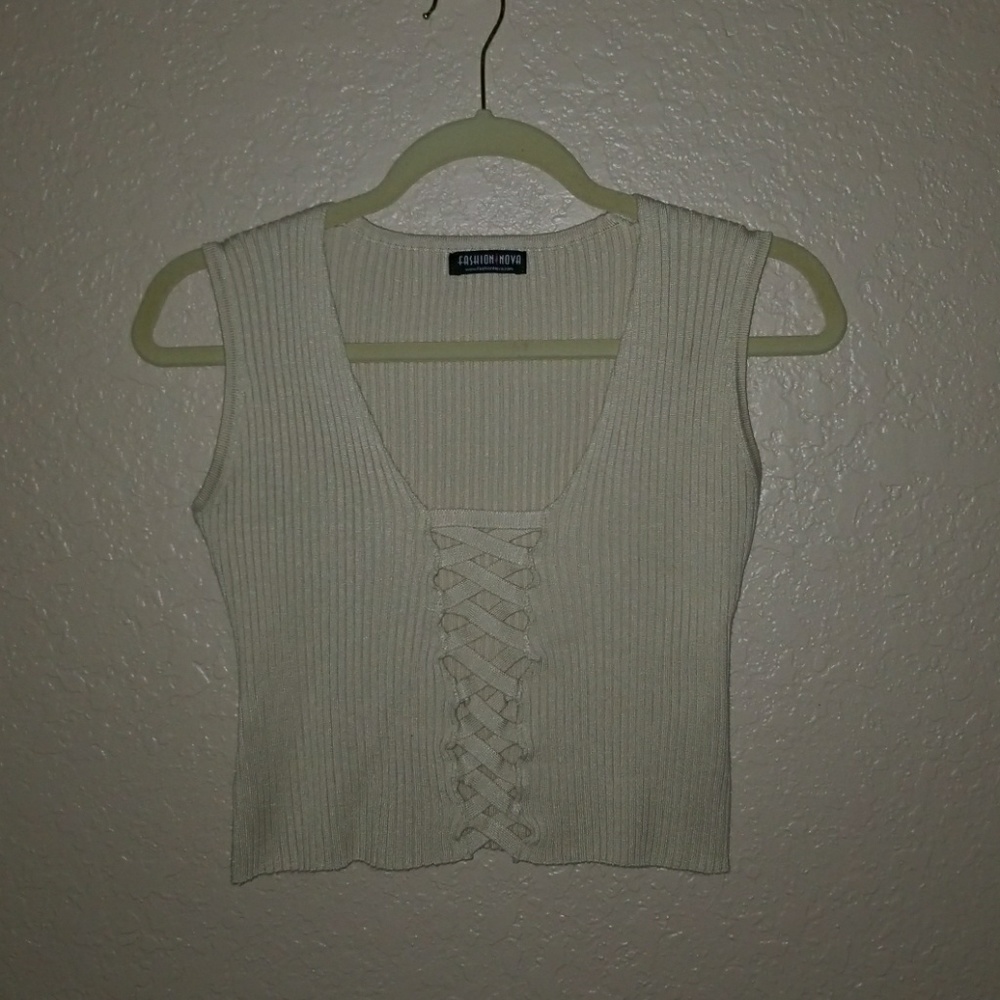 Open Front crop top